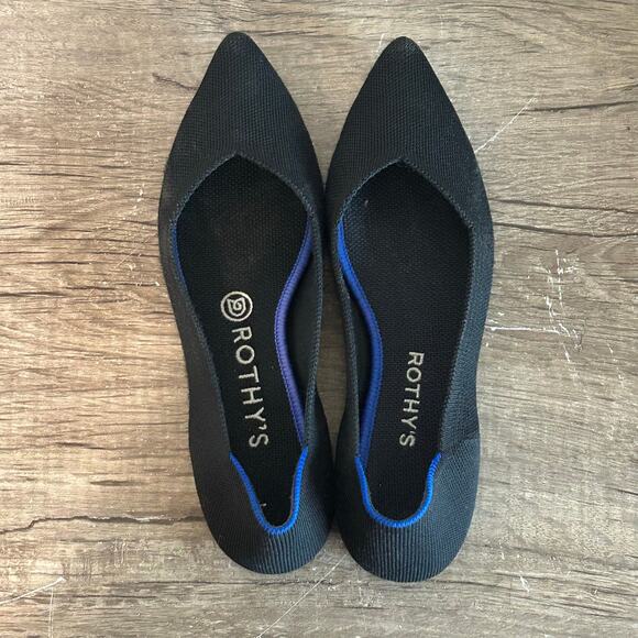 Rothy’s The Point Women’s Ballet Flats Shoes Size 7.5  Black - Picture 7 of 8